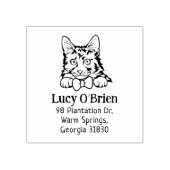American Bobtail Cat Rücksendeadresse Gummistempel (Prägung)