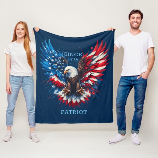 American Bold Eagle Flag Colors Fleecedecke (Beispiel)
