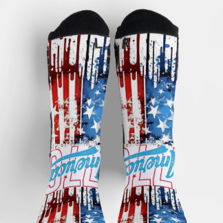 American Boldy bedruckte Crew Socks Socken