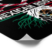 American Born Mexican Roots Flag Tree Mexico Usa H Poster (Ecke)