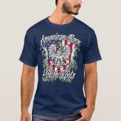 American Born Polish Roots Poland Flag T-Shirt (Vorderseite)