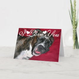 American Boxer Dog Image I Love You Karte