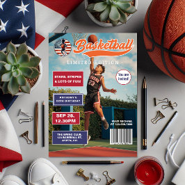 American Boy Basketball Magazine Cover Geburtstag Einladung