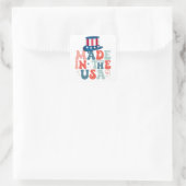 American Boy Quadratischer Aufkleber (Tasche)