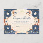American Boy Vintage Denim Stars Diapper Raffle Begleitkarte (Vorderseite)