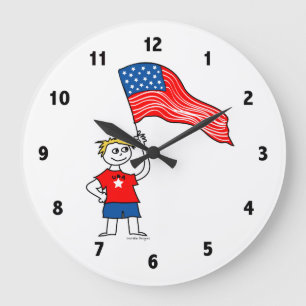 American Boys Clock Große Wanduhr