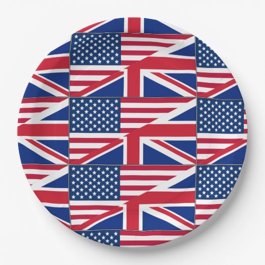 American British Flag Theme Party Paper Teller (Vorderseite)
