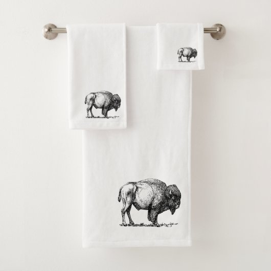 American Buffalo Bison Badhandtuch Set (Insitu)