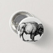 American Buffalo Bison Button (Vorne & Hinten)