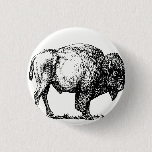 American Buffalo Bison Button (Vorderseite)