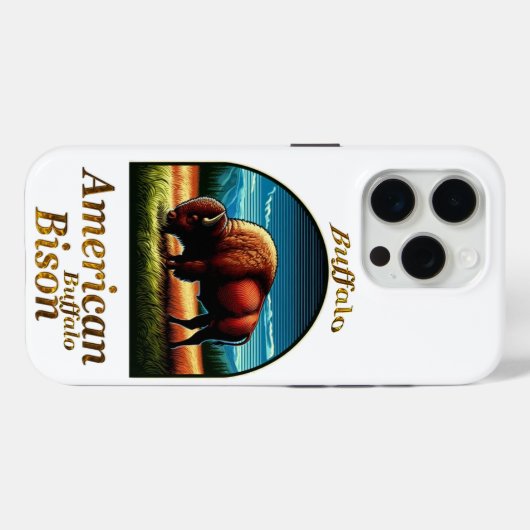 American Buffalo Bison Case-Mate iPhone Hülle (Rückseite (Horizontal))