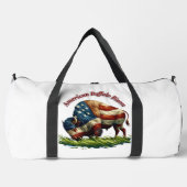 American Buffalo Bison Proudly Patriotic Duffle Bag (Vorderseite)