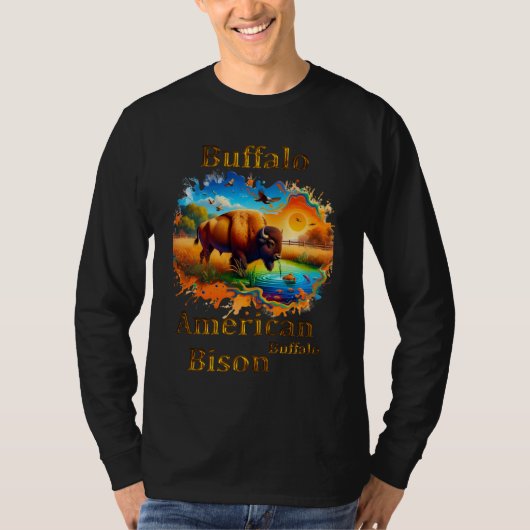 American Buffalo Bison T-Shirt (Vorderseite)
