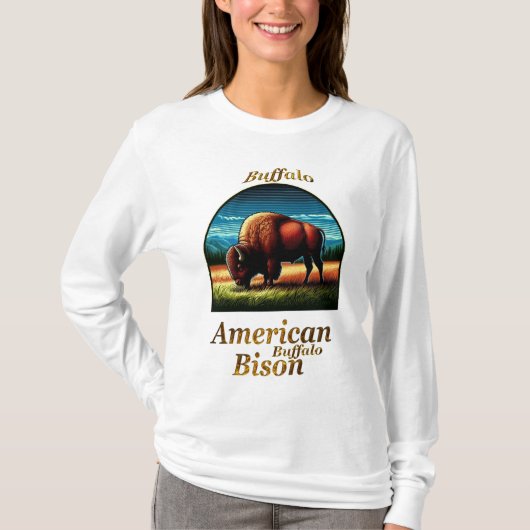 American Buffalo Bison T-Shirt (Vorderseite)