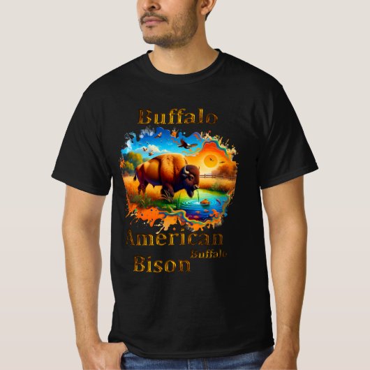 American Buffalo Bison T-Shirt (Vorderseite)