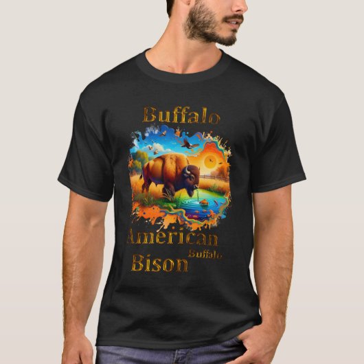 American Buffalo Bison T-Shirt (Vorderseite)