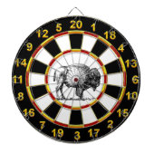 American Buffalo Bison und vergoldete Zahlen Dartscheibe (vorne)