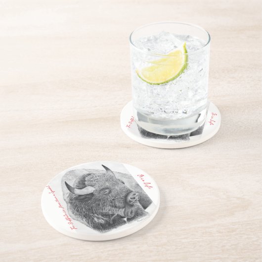 American Buffalo Getränkeuntersetzer (Seite)