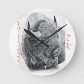 American Buffalo Runde Wanduhr (Vorderseite)
