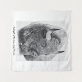 American Buffalo Wandteppich (Vorderseite (Horizontal))