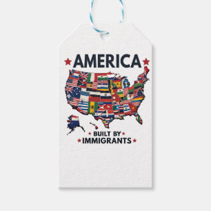 American Builed by Immigrations Patriotic American Geschenkanhänger
