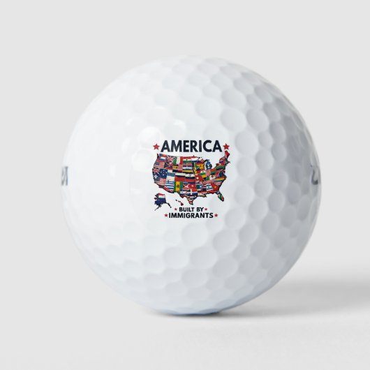 American Builed by Immigrations Patriotic American Golfball (Vorderseite)