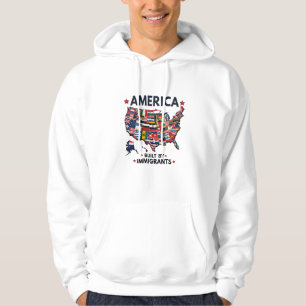 American Builed by Immigrations Patriotic American Hoodie