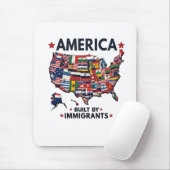 American Builed by Immigrations Patriotic American Mousepad (Mit Mouse)