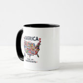 American Builed by Immigrations Patriotic American Tasse (Vorderseite Links)