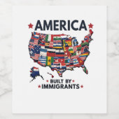 American Builed by Immigrations Patriotic American Weinetikett (Einzelnes Label)