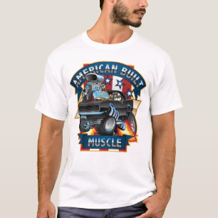 American Built Muscle - Classic Muscle Car Cartoon T-Shirt