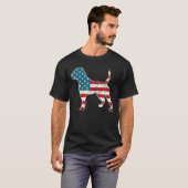 American Bulldog 4th July Hund Lover Men USA Ame T-Shirt (Vorne ganz)
