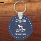 American Bulldog Adoption glücklich Schlüsselanhänger (Vorderseite)