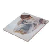 American Bulldog Artistic Pet Portrait Fliese (Seite)
