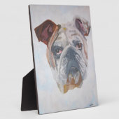 American Bulldog Artistic Pet Portrait Fotoplatte (Seite)
