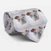 American Bulldog Artistic Pet Portrait Krawatte (Gerollt)