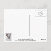 American Bulldog Artistic Pet Portrait Postkarte (Rückseite)