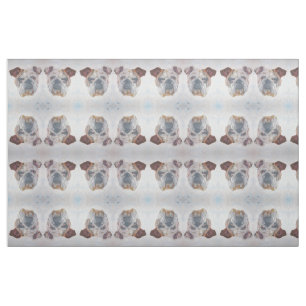 American Bulldog Artistic Pet Portrait Stoff