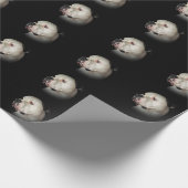 American Bulldog auf schwarz Geschenkpapier (Ecke)