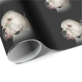 American Bulldog auf schwarz Geschenkpapier (Rolleneckpunkt)