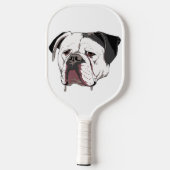 American Bulldog Head Hund Züchter Whisperer Pickleball Schläger (Rückseite)