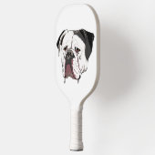 American Bulldog Head Hund Züchter Whisperer Pickleball Schläger (Links)