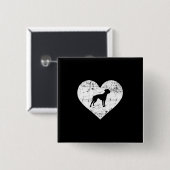 American Bulldog Heart Dog Button (Vorne & Hinten)