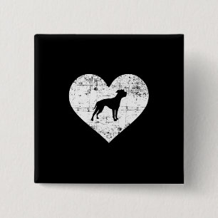 American Bulldog Heart Dog Button