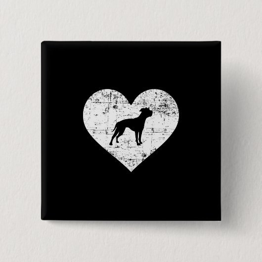 American Bulldog Heart Dog Button (Vorderseite)