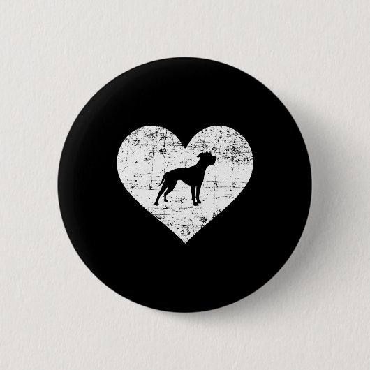 American Bulldog Heart Dog Button (Vorderseite)