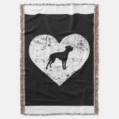 American Bulldog Heart Dog Decke (Vorderseite Vertikal)