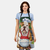 American Bulldog Holiday Baking: Festliche Weihnac Schürze (Getragen)