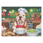 American Bulldog Holiday Baking: Festliche Weihnac Tischdecke (Vorderseite (Horizontal))