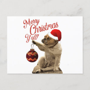 American Bulldog Holiday Weihnachten Postkarte